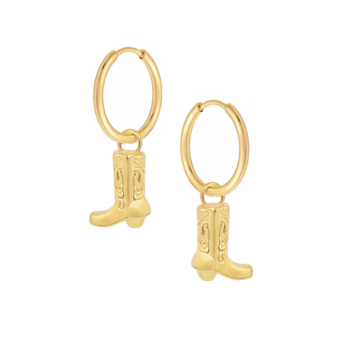 Urbanti Stainless Steel Tennessee Hoop Earrings