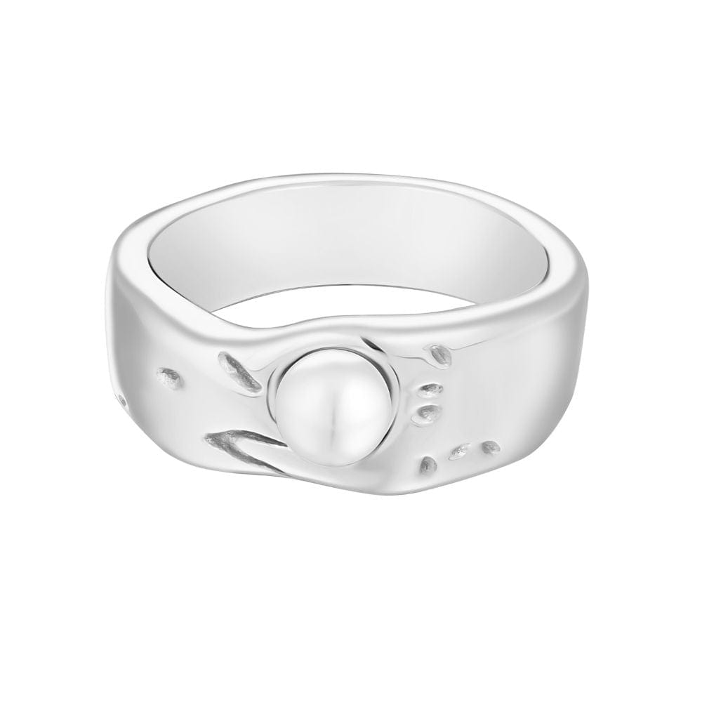 Urbanti Stainless Steel Tiki Pearl Ring