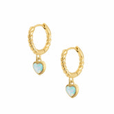 Urbanti Stainless Steel Tilly Opal Hoop Earrings Gold