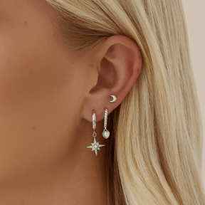 Urbanti Stainless Steel Tilly Opal Hoop Earrings