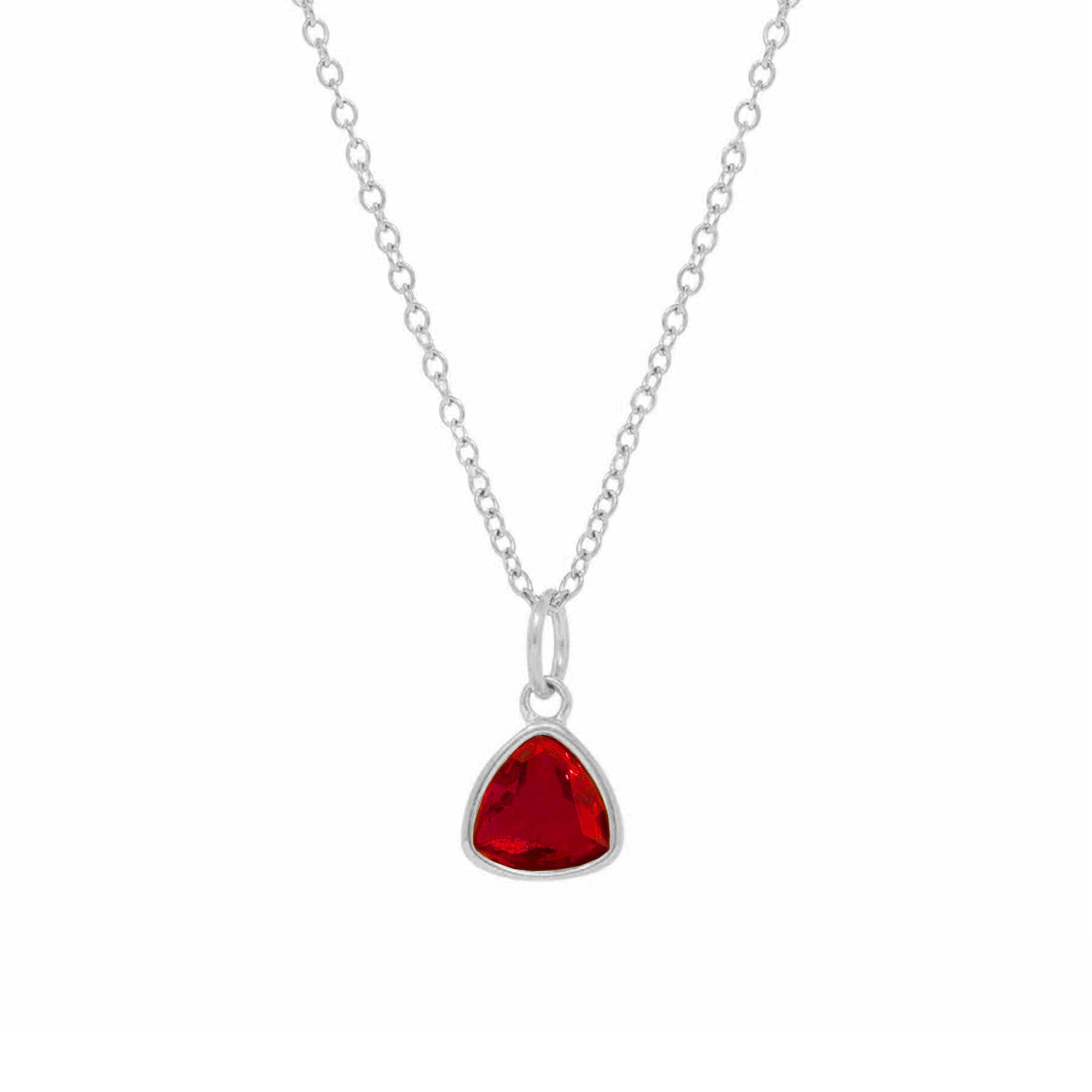 Urbanti Stainless Steel Trio Birthstone Necklace