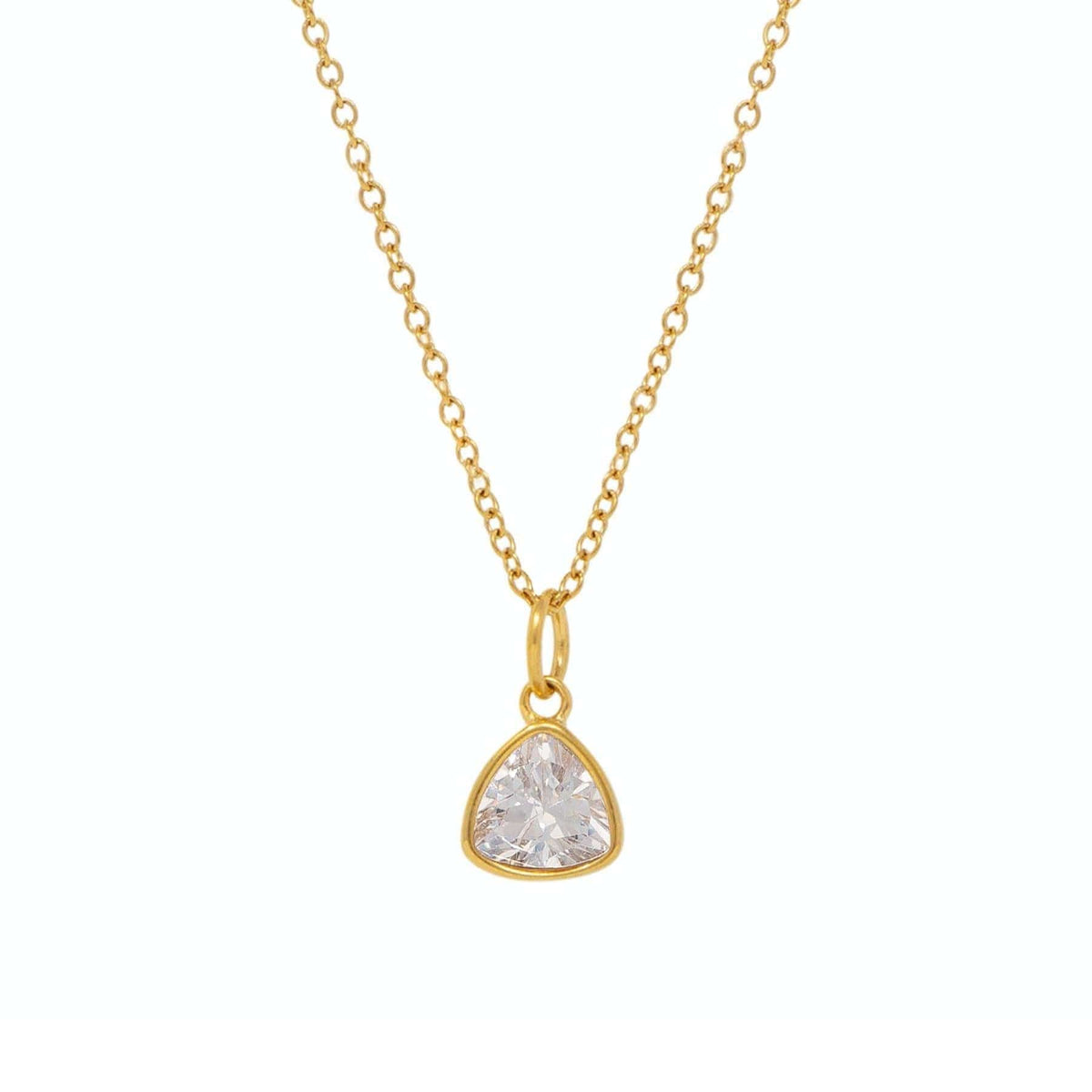 Urbanti Stainless Steel Birthstone Necklace Gold / April