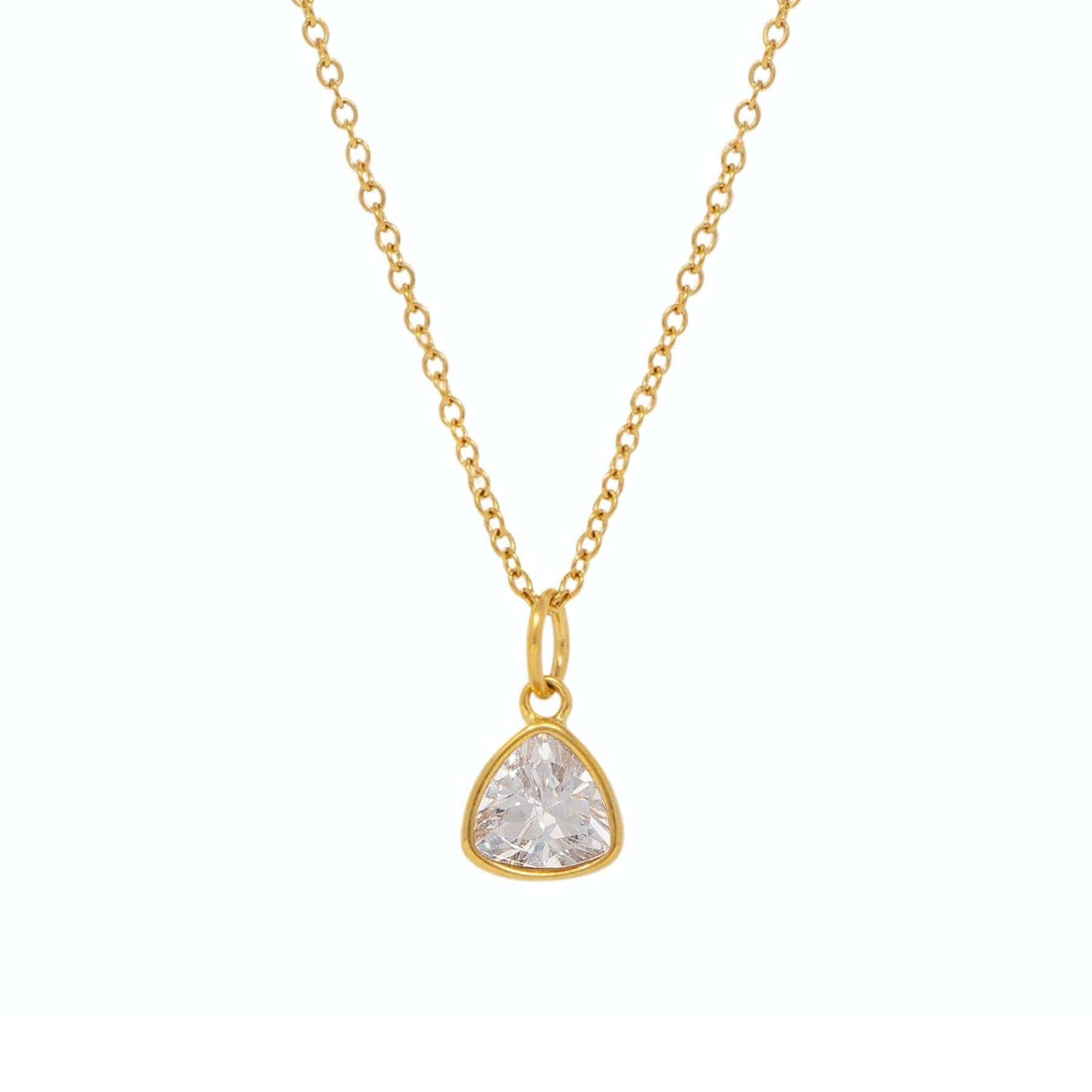 Urbanti Stainless Steel Birthstone Necklace Gold / April