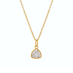 Urbanti Stainless Steel Birthstone Necklace Gold / April