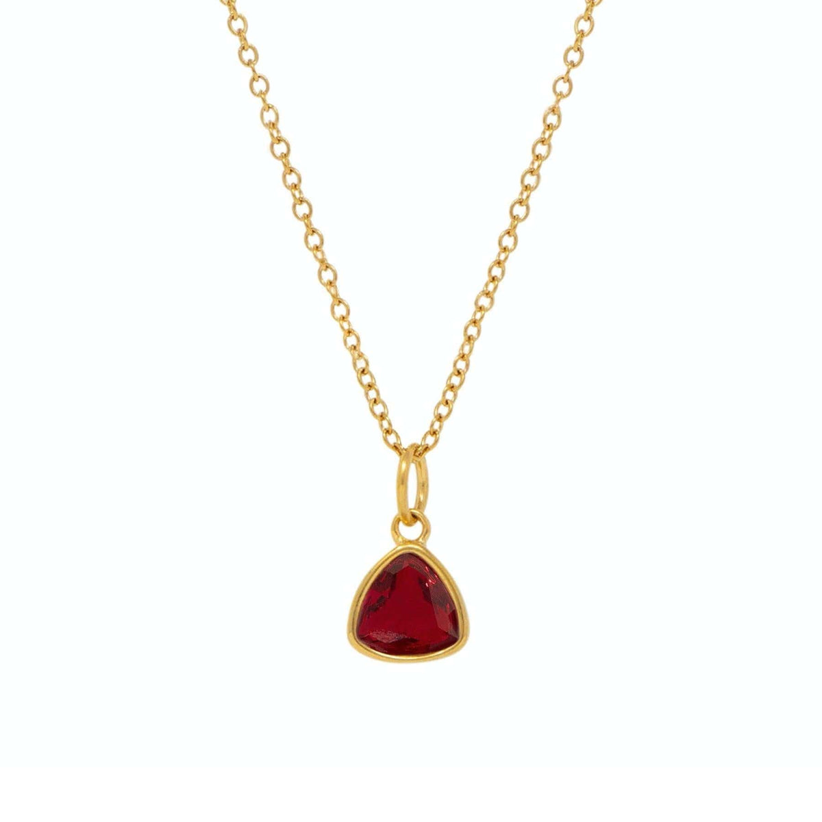 Urbanti Stainless Steel Birthstone Necklace Gold / July