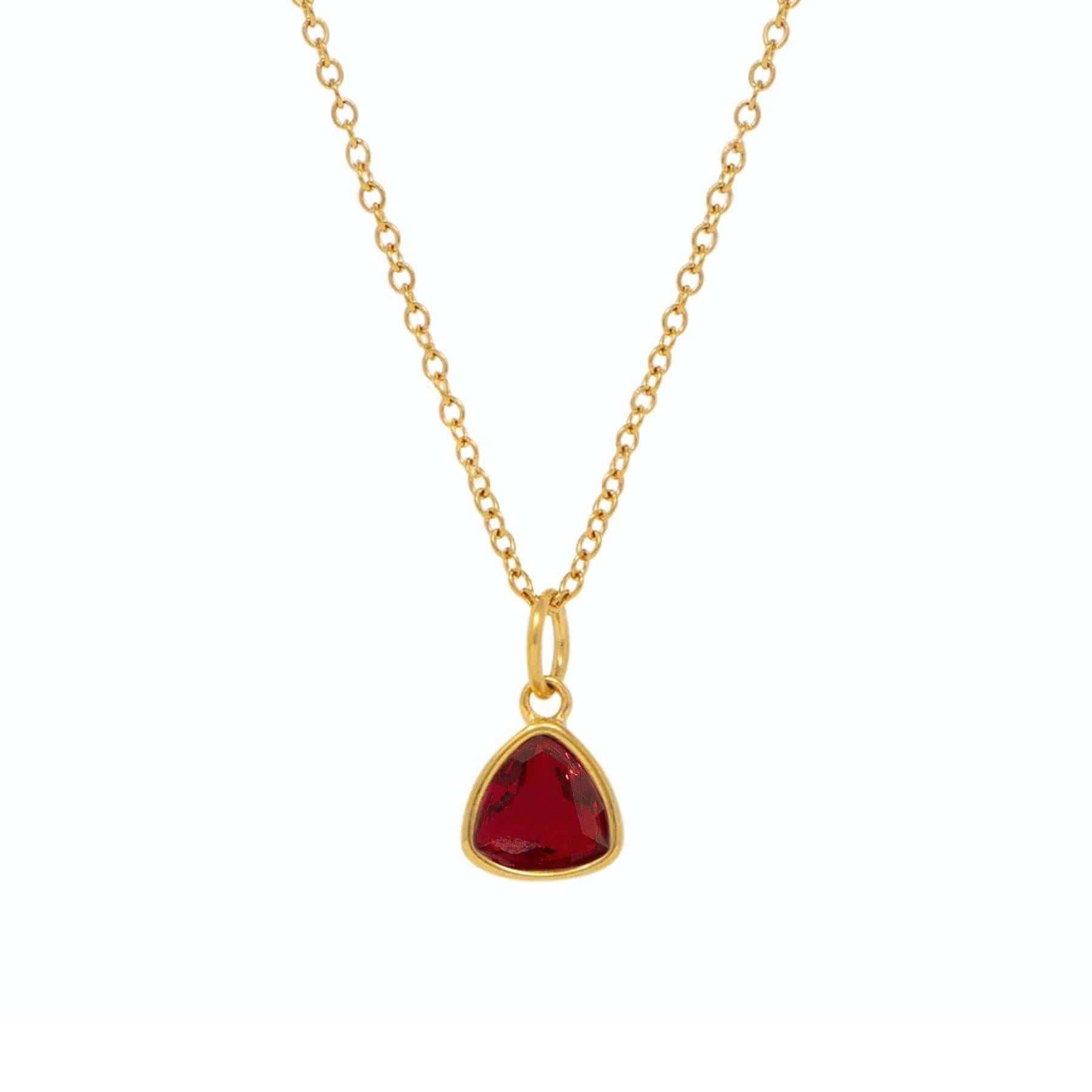 Urbanti Stainless Steel Birthstone Necklace Gold / July