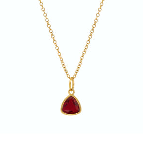 Urbanti Stainless Steel Birthstone Necklace Gold / July