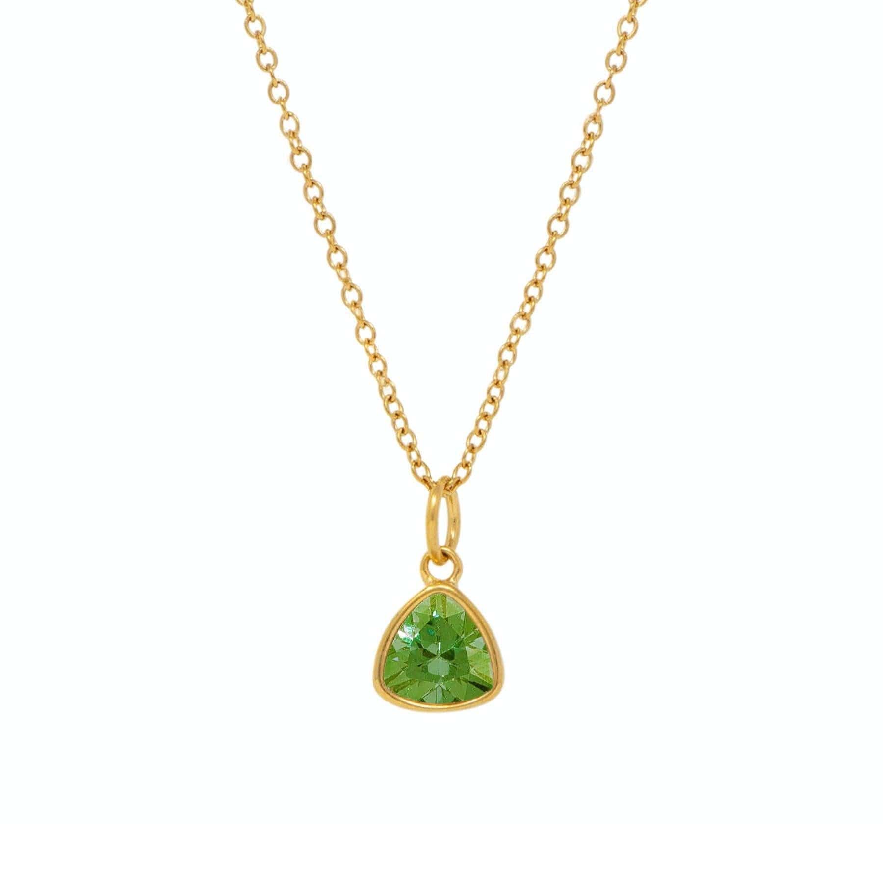 Urbanti Stainless Steel Birthstone Necklace Gold / August
