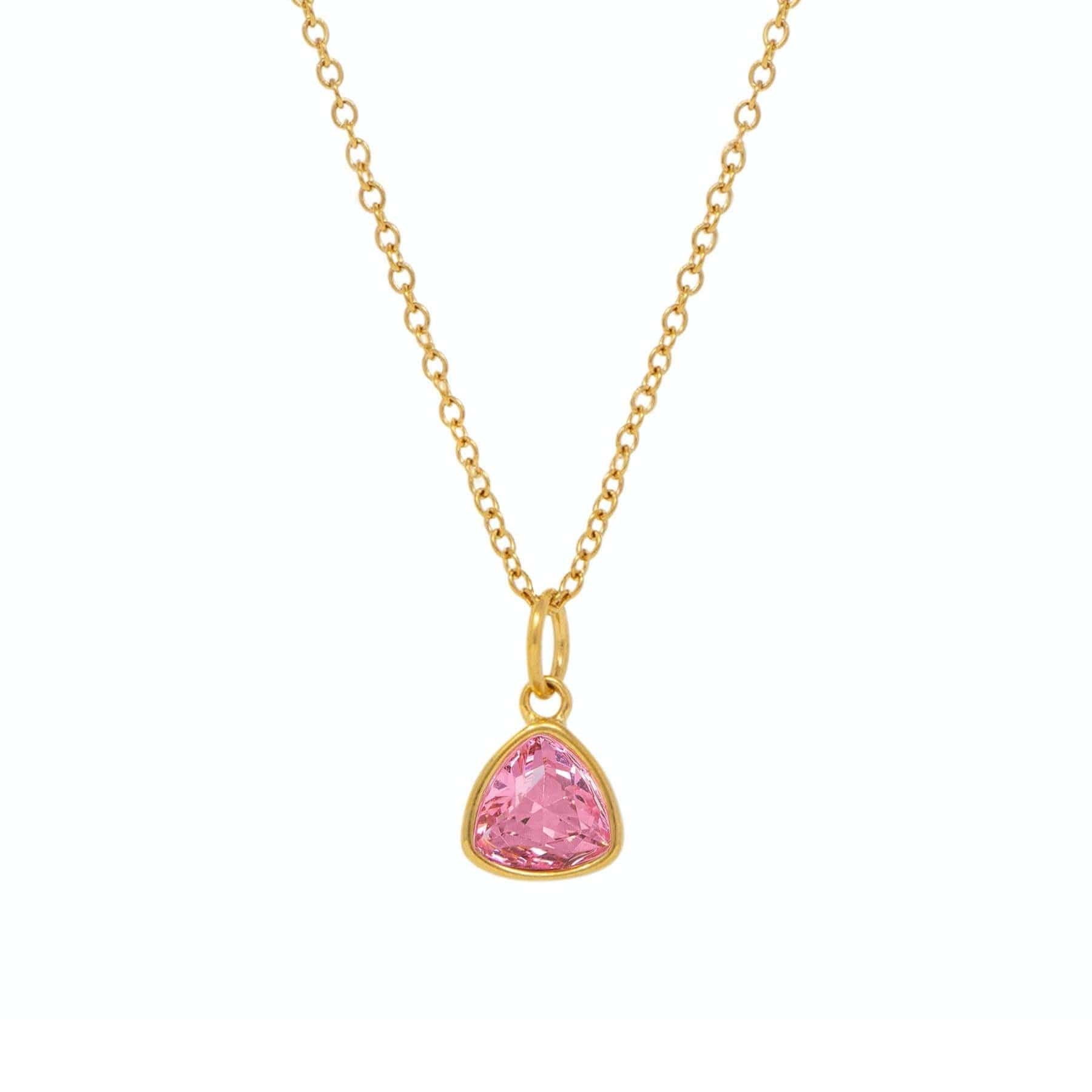 Urbanti Stainless Steel Birthstone Necklace Gold / October