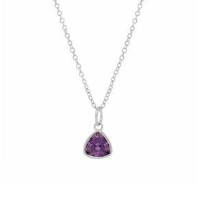 Urbanti Stainless Steel Birthstone Necklace Silver / February