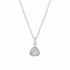 Urbanti Stainless Steel Birthstone Necklace Silver / April