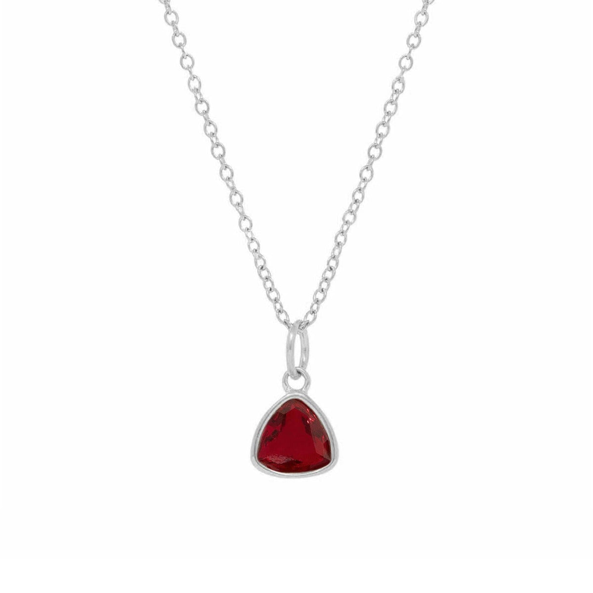 Urbanti Stainless Steel Birthstone Necklace Silver / July