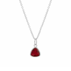 Urbanti Stainless Steel Birthstone Necklace Silver / July