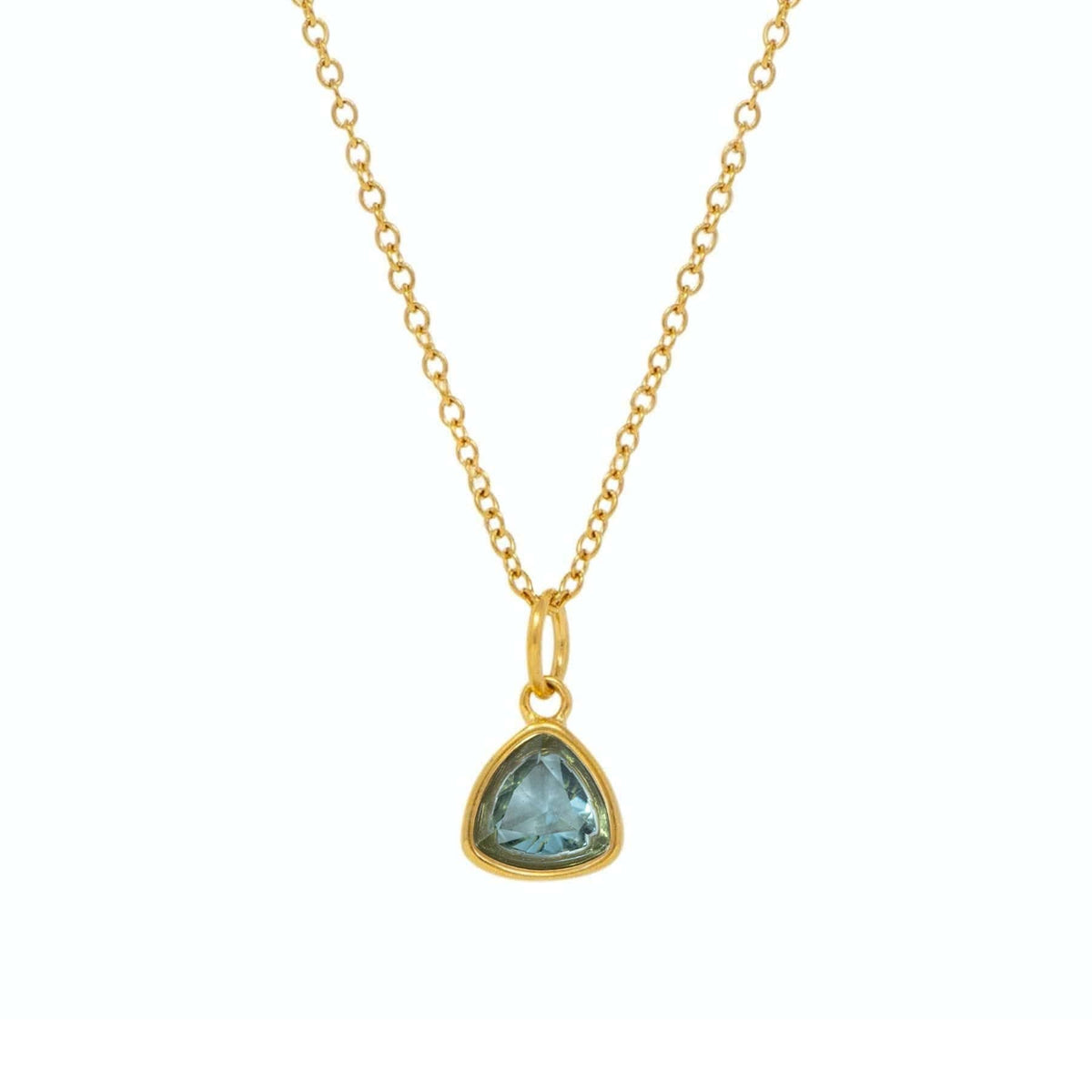 Urbanti Stainless Steel Trio Birthstone Necklace Gold / December