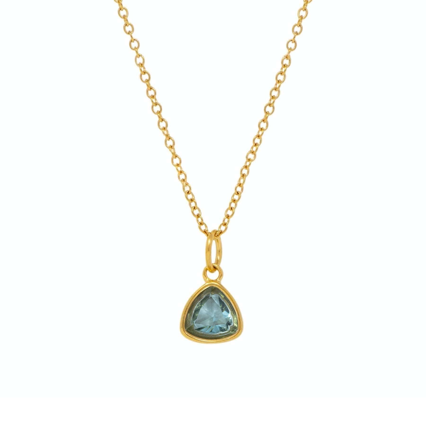 Urbanti Stainless Steel Trio Birthstone Necklace Gold / December