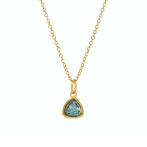 Urbanti Stainless Steel Trio Birthstone Necklace Gold / December