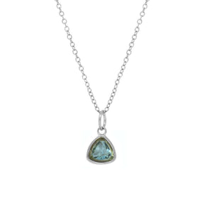 Urbanti Stainless Steel Trio Birthstone Necklace Silver / December
