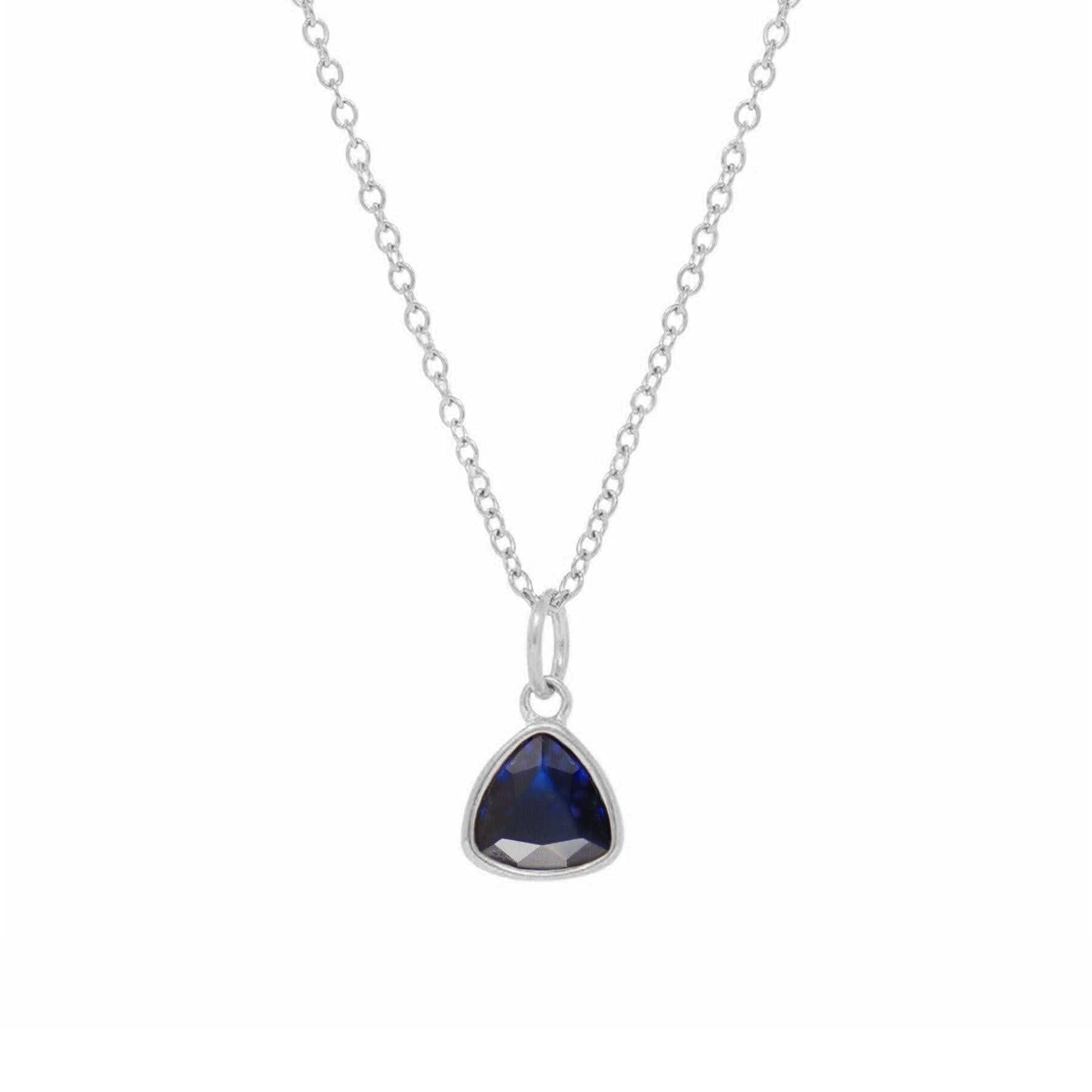 Urbanti Stainless Steel Birthstone Necklace Silver / September