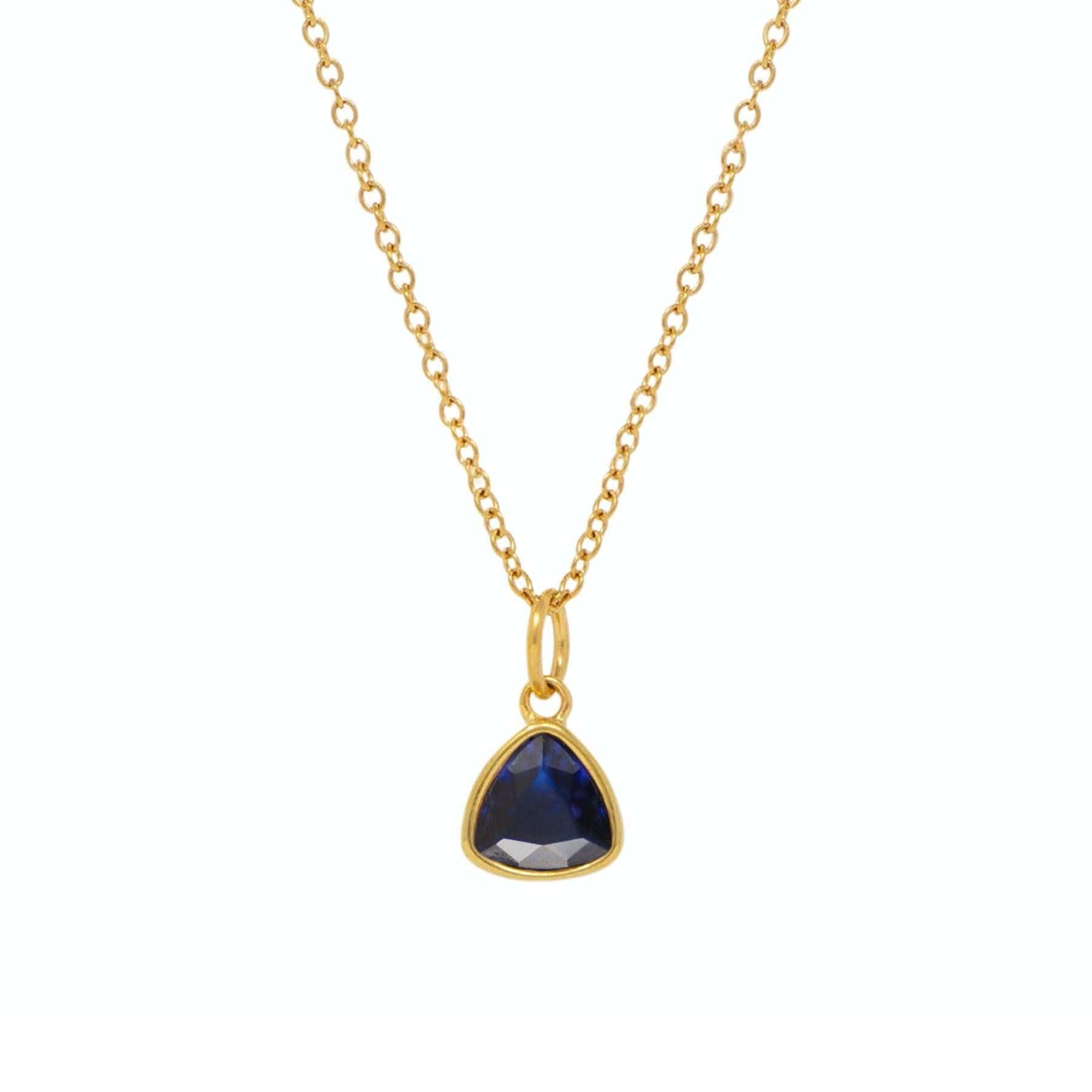 Urbanti Stainless Steel Birthstone Necklace Gold / September
