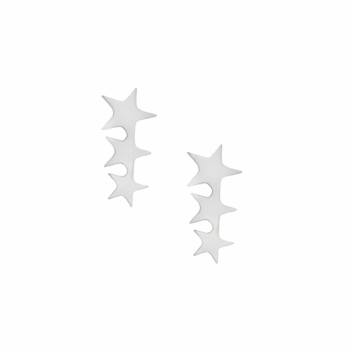 Urbanti Stainless Steel Triple Star Stud Earrings