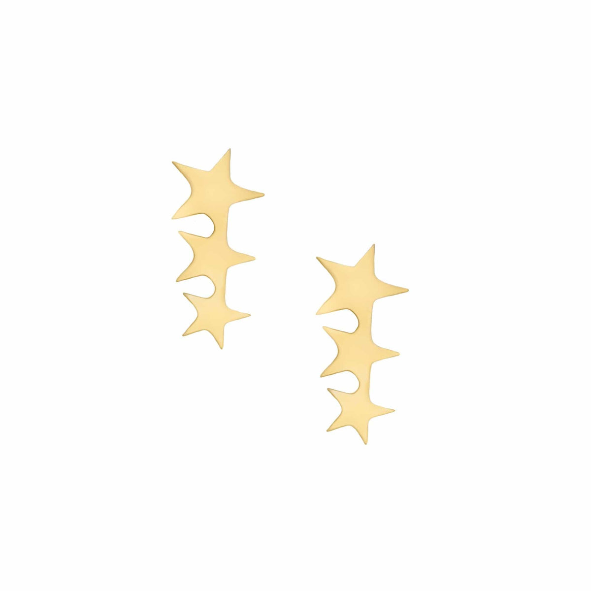 Urbanti Stainless Steel Triple Star Stud Earrings