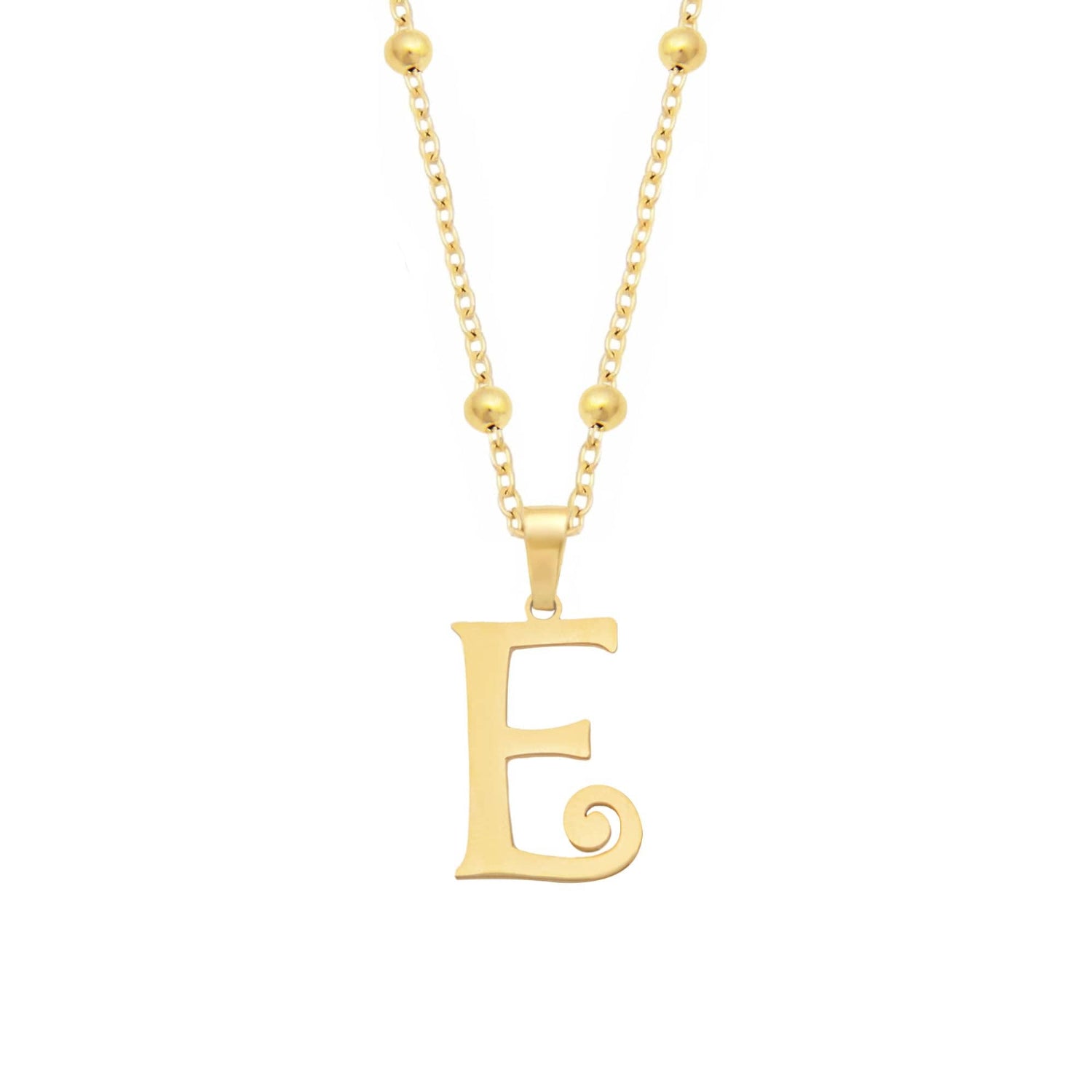 Urbanti Stainless Steel Trivia Initial Necklace