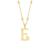Urbanti Stainless Steel Trivia Initial Necklace