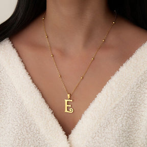 Urbanti Stainless Steel Trivia Initial Necklace