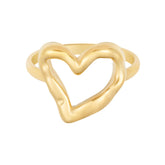 Urbanti Stainless Steel True Love Ring Gold / US 6 / UK L / EUR 51 (small)