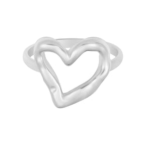 Urbanti Stainless Steel True Love Ring Silver / US 6 / UK L / EUR 51 (small)