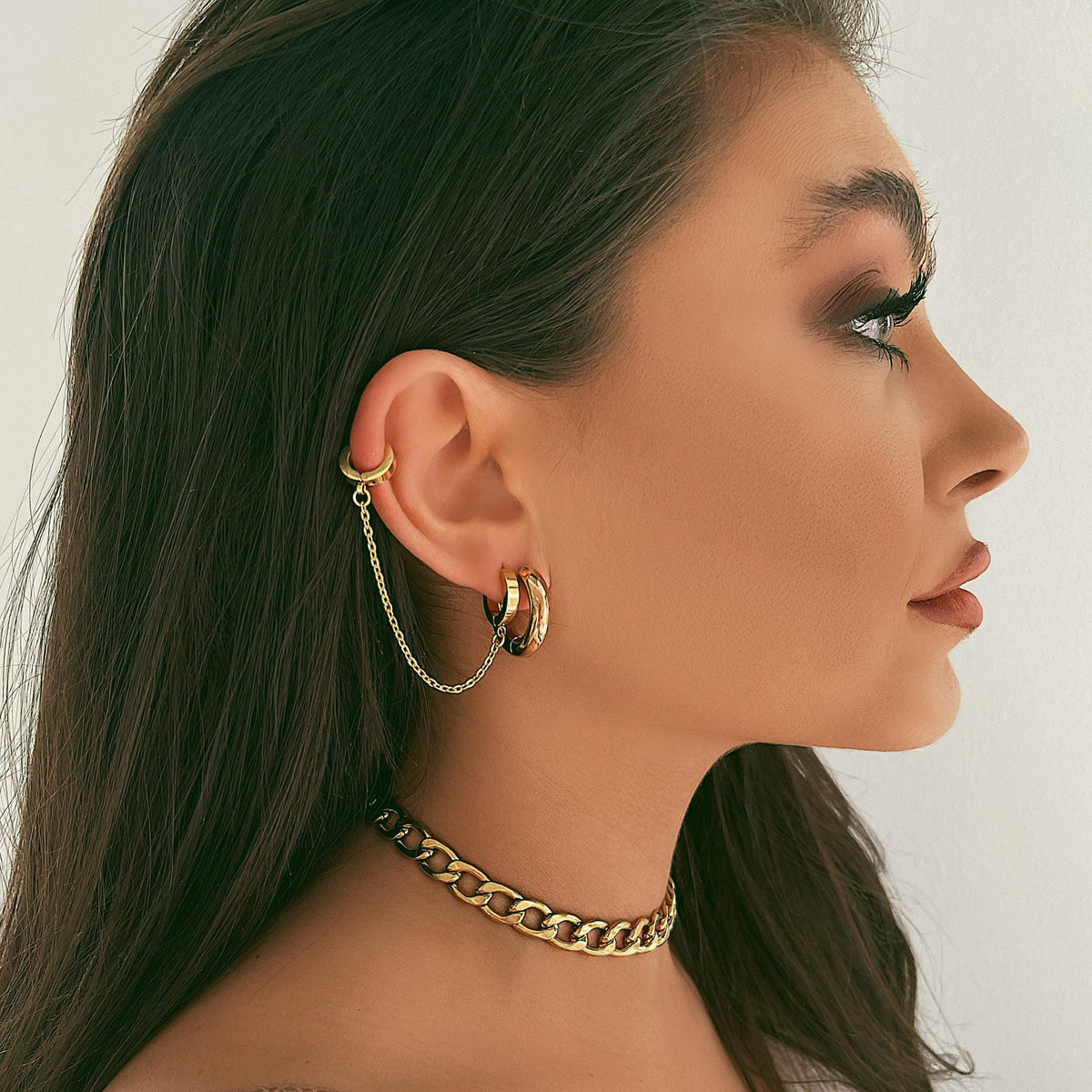 Urbanti Stainless Steel Tube Hoop Earrings