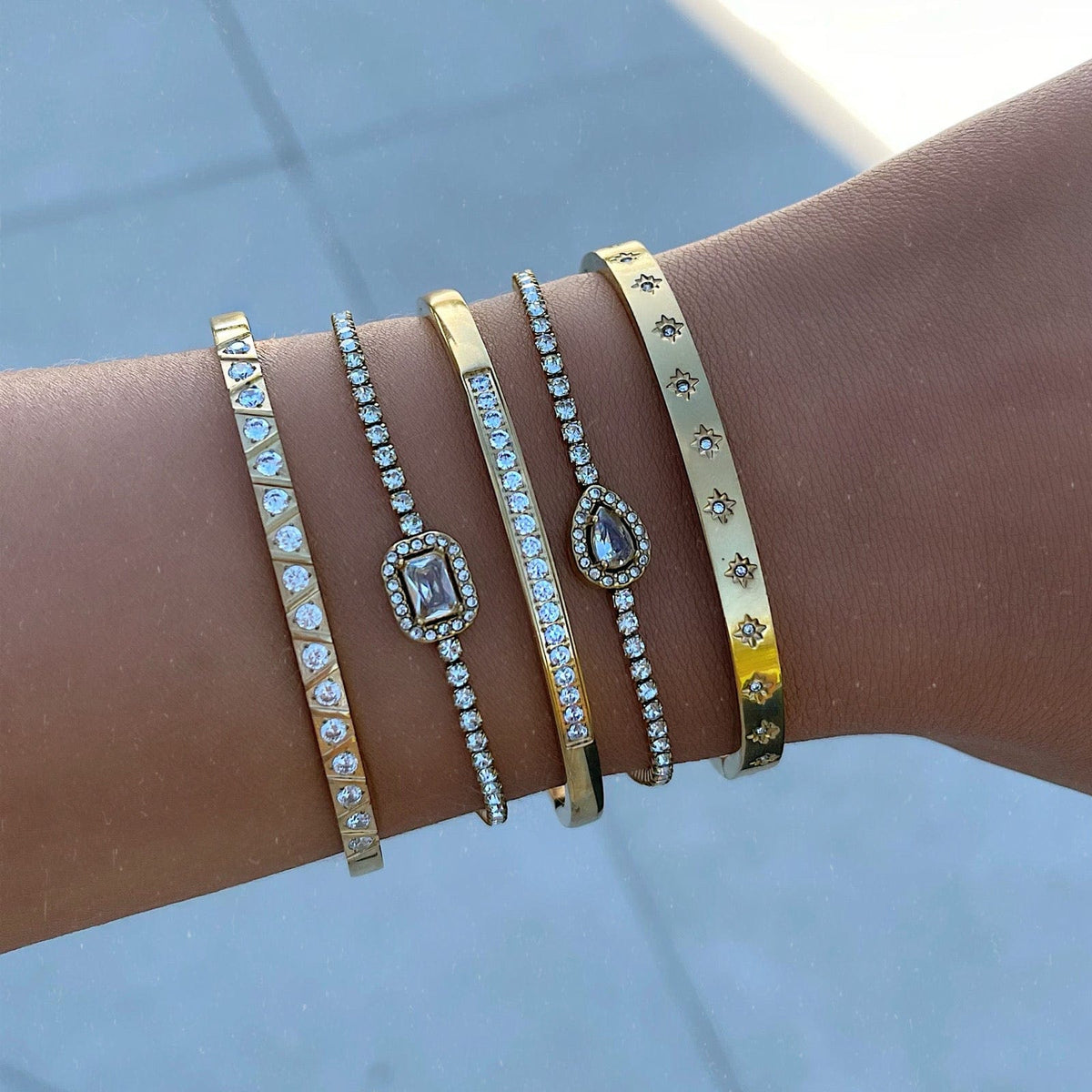 Urbanti Stainless Steel Twinkle Bracelet Gold