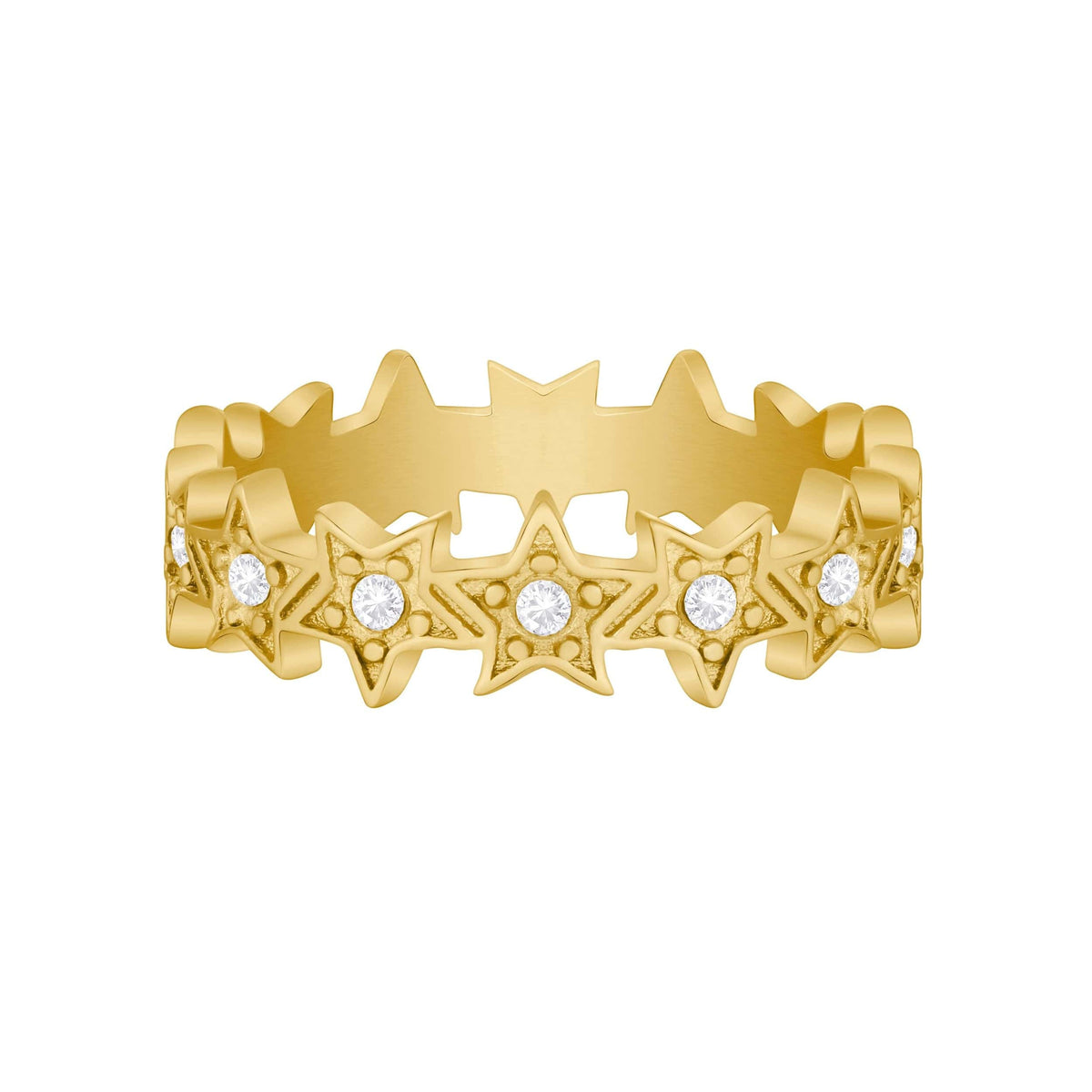 Urbanti Stainless Steel Varsity Star Ring