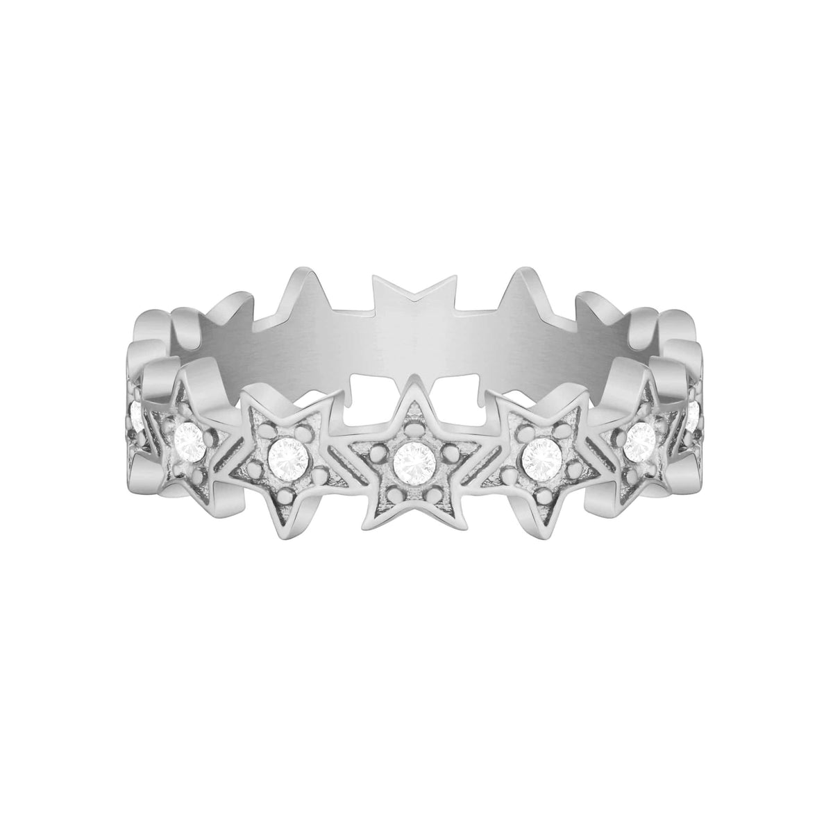 Urbanti Stainless Steel Varsity Star Ring