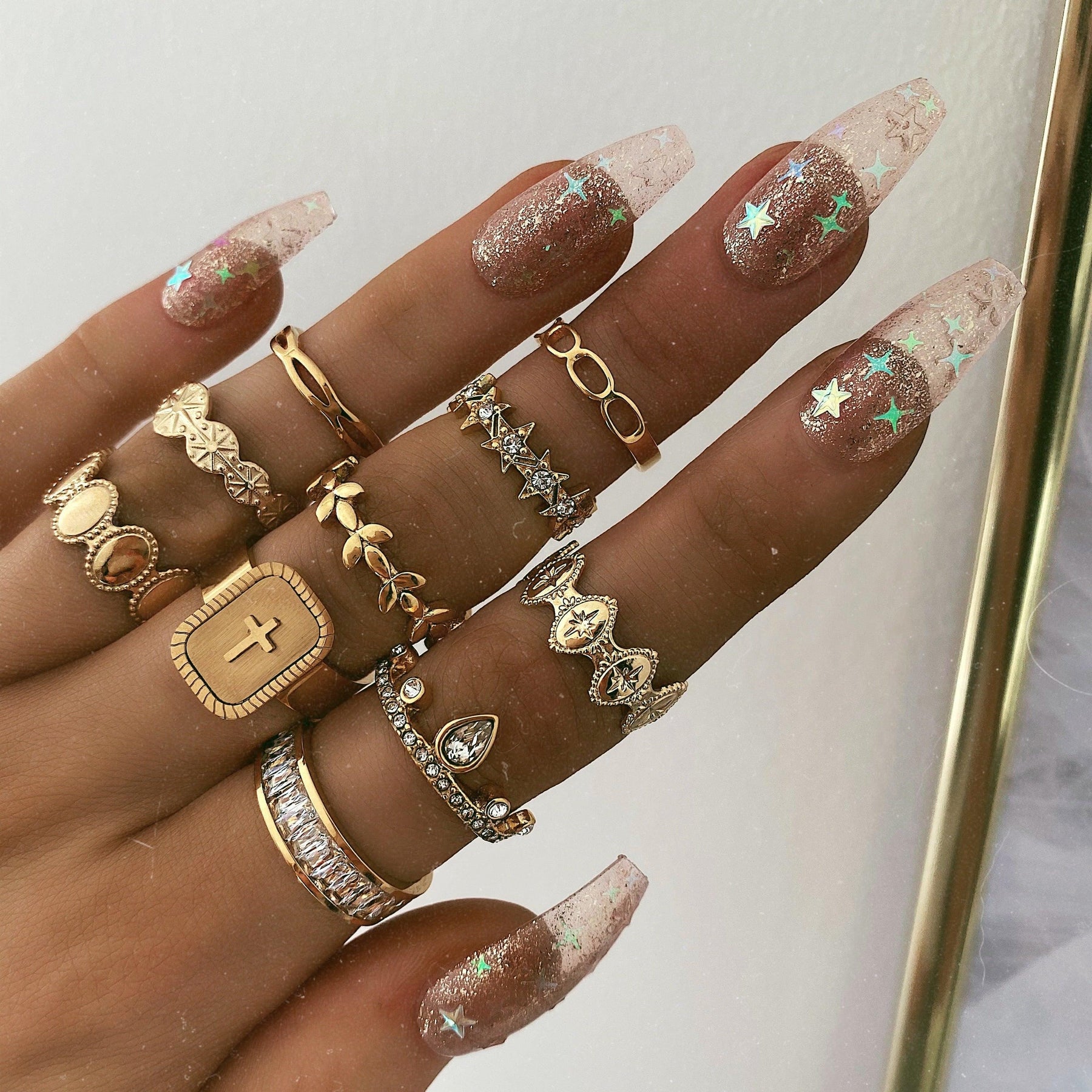 Urbanti Stainless Steel Varsity Star Ring