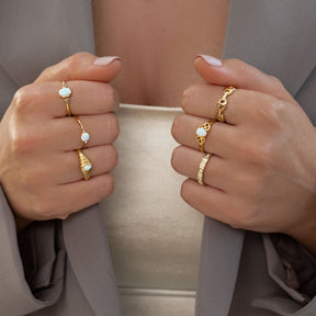 Urbanti Stainless Steel Vixen Opal Ring