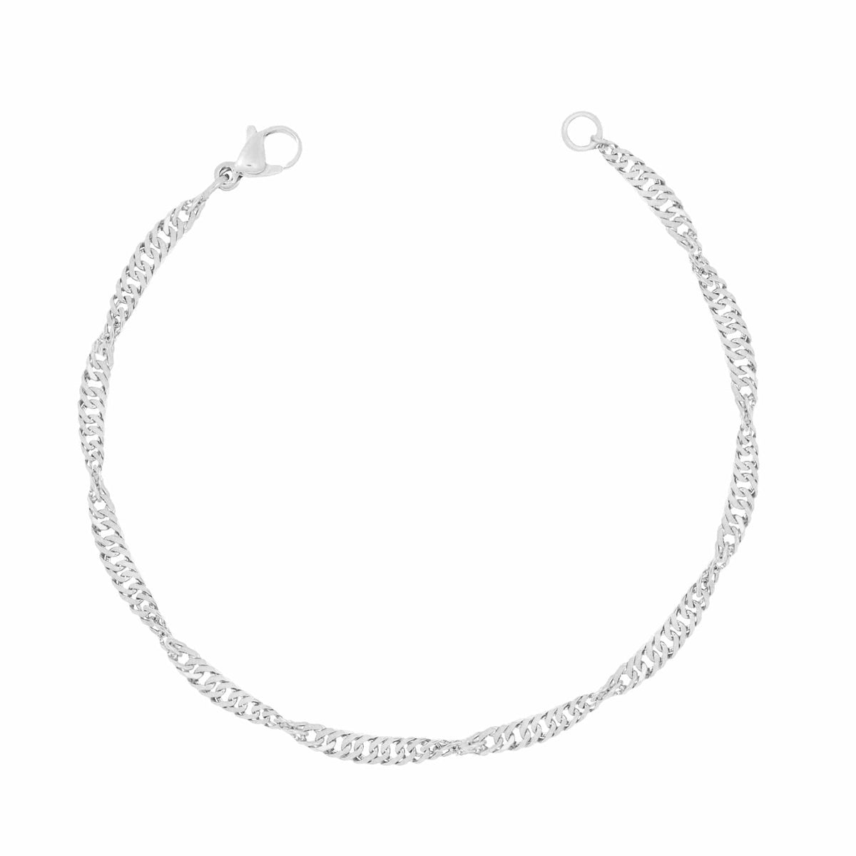 Urbanti Stainless Steel Waterwave Bracelet Silver / Small