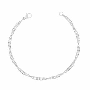 Urbanti Stainless Steel Waterwave Bracelet Silver / Small