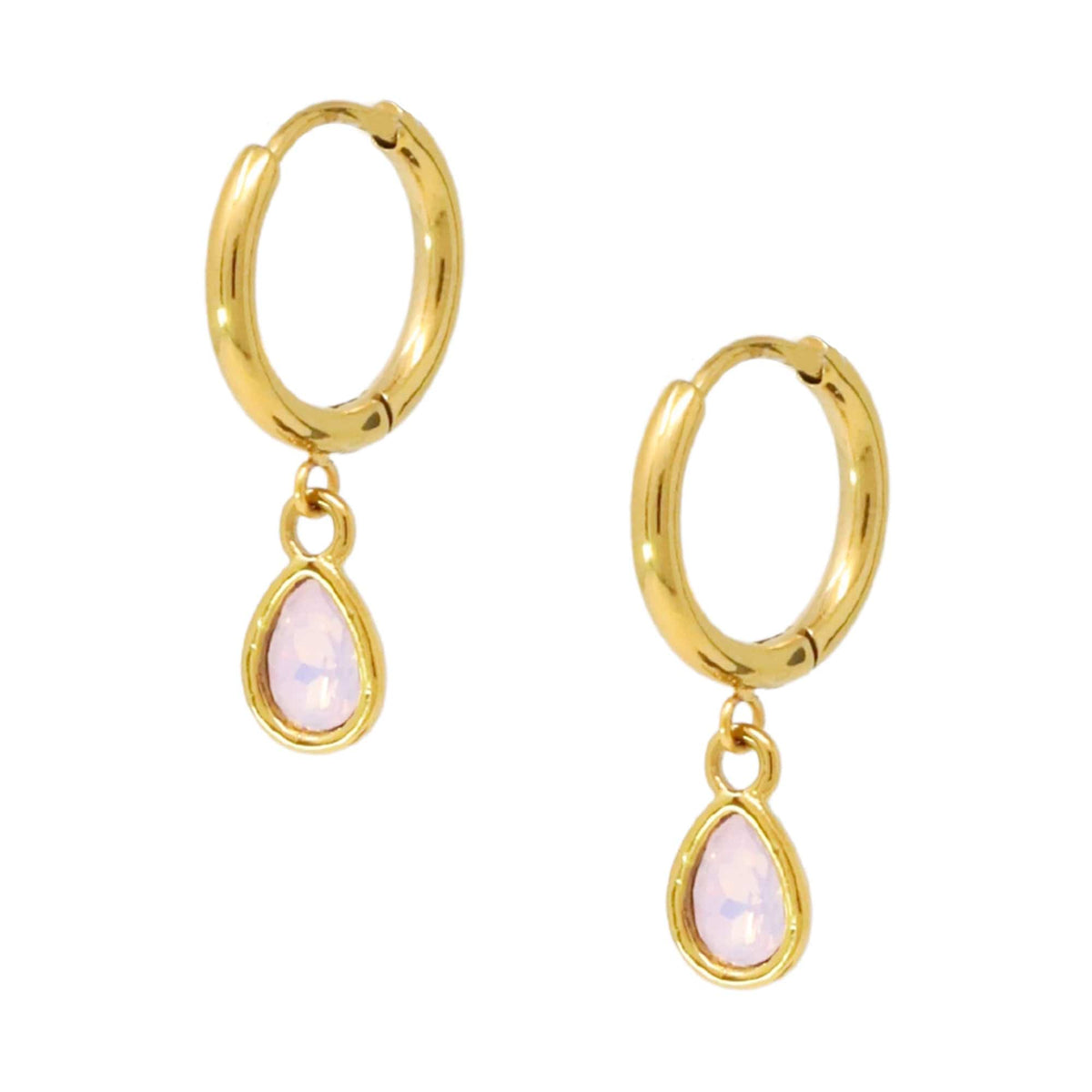 Urbanti Stainless Steel Whisper Hoop Earrings Gold