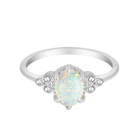 Urbanti Stainless Steel Winter Opal Ring