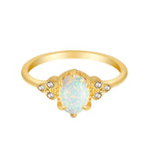 Urbanti Stainless Steel Winter Opal Ring