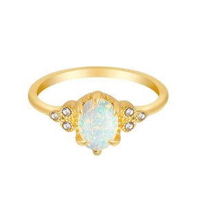 Urbanti Stainless Steel Winter Opal Ring