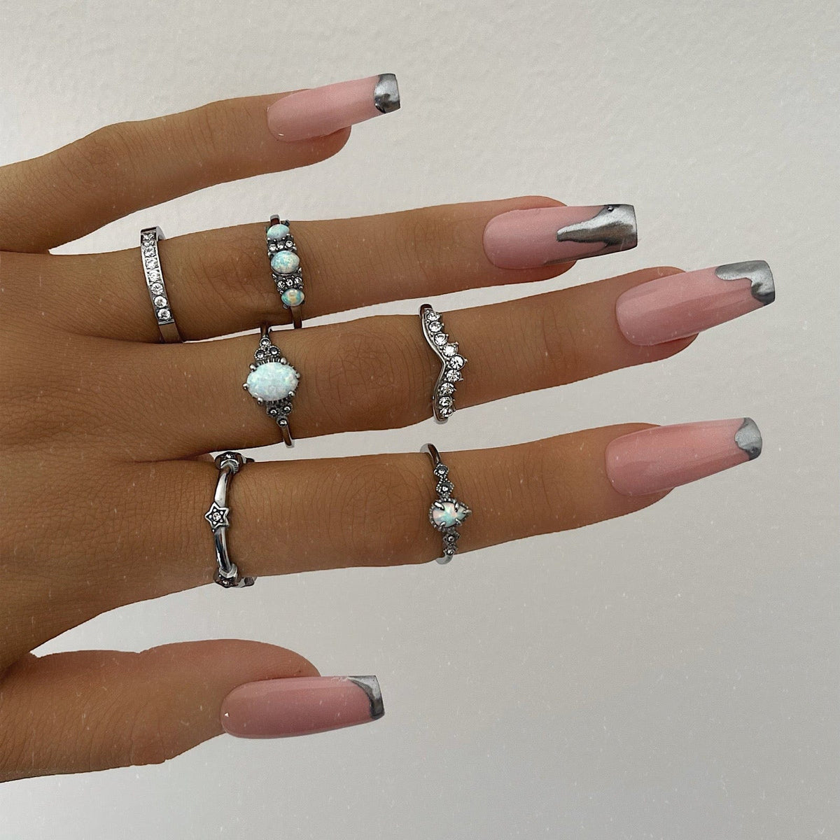 Urbanti Stainless Steel Winter Opal Ring