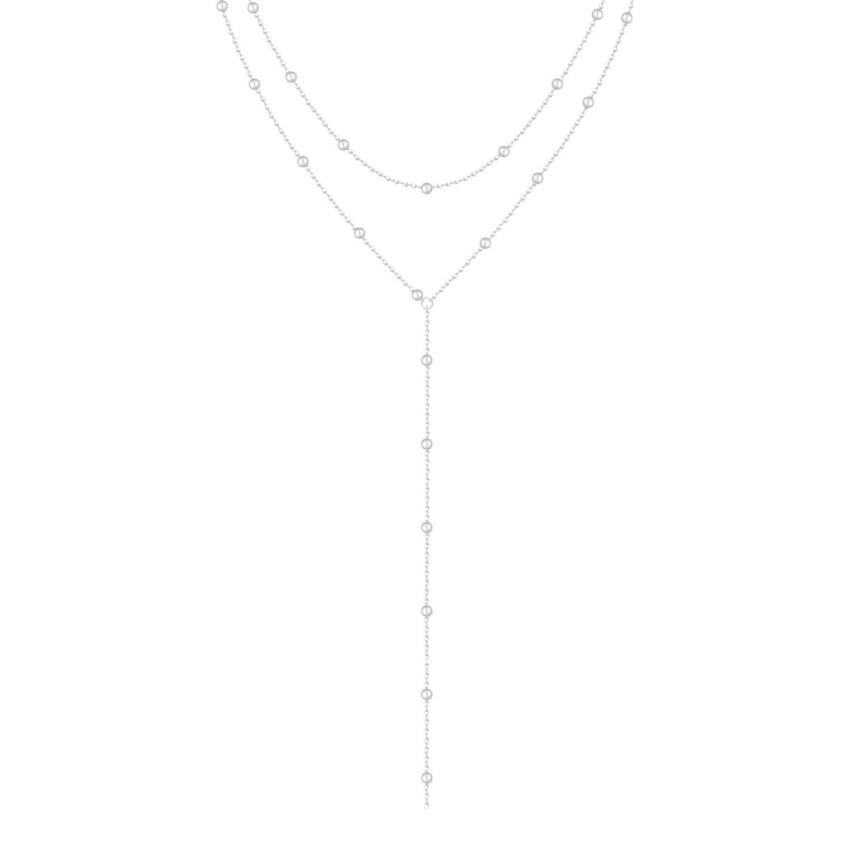Urbanti Stainless Steel Wren Layered Lariat Necklace