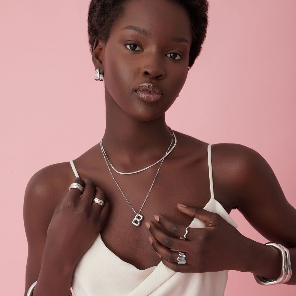 Urbanti Stainless Steel Zara Initial Necklace