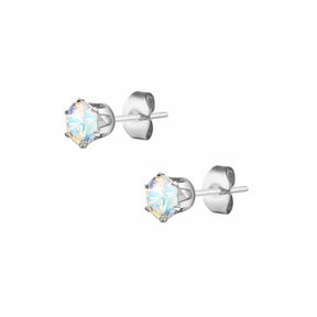 Urbanti Stainless Steel Zariah Stud Earrings Silver