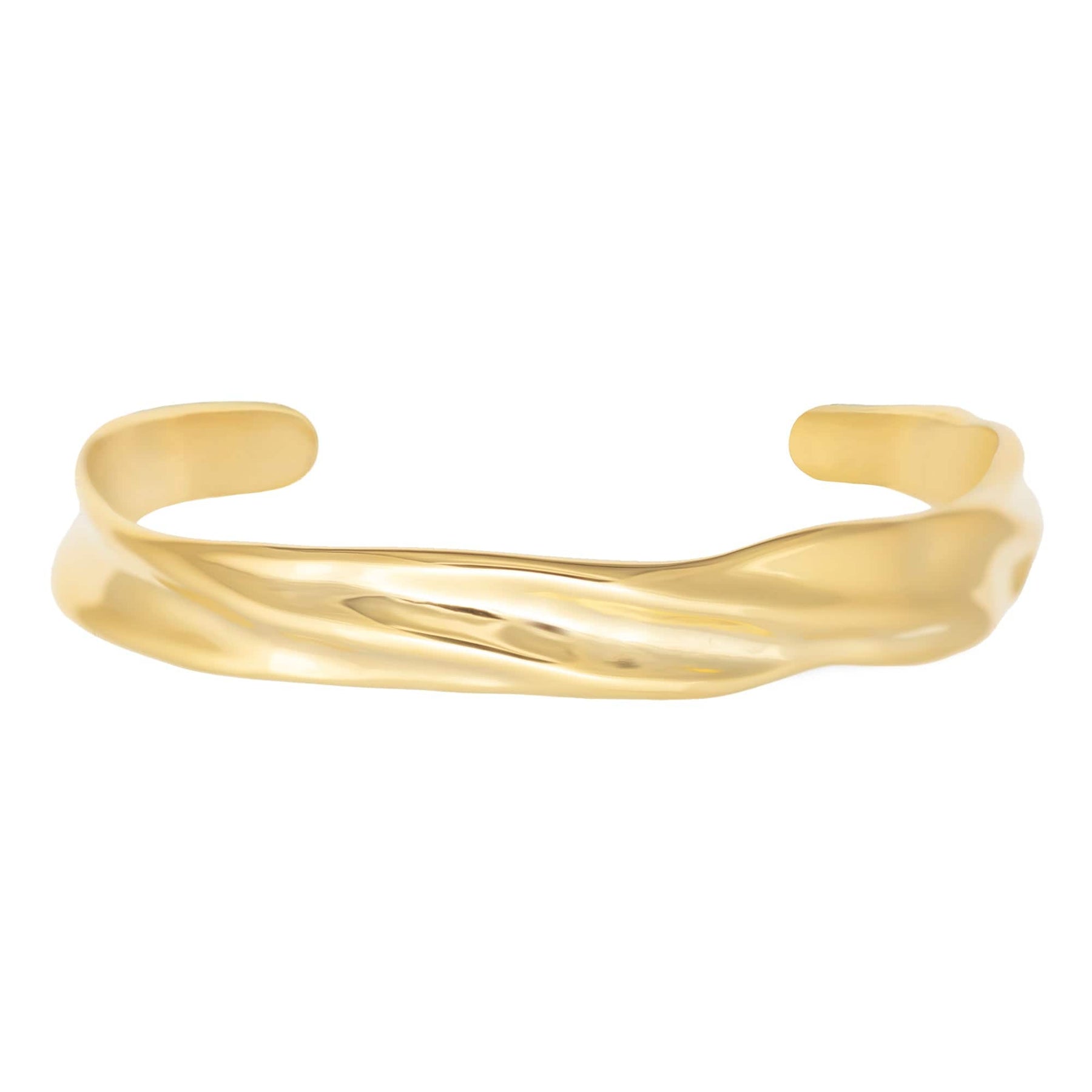 Urbanti Stainless Steel Bali Cuff Bracelet Gold