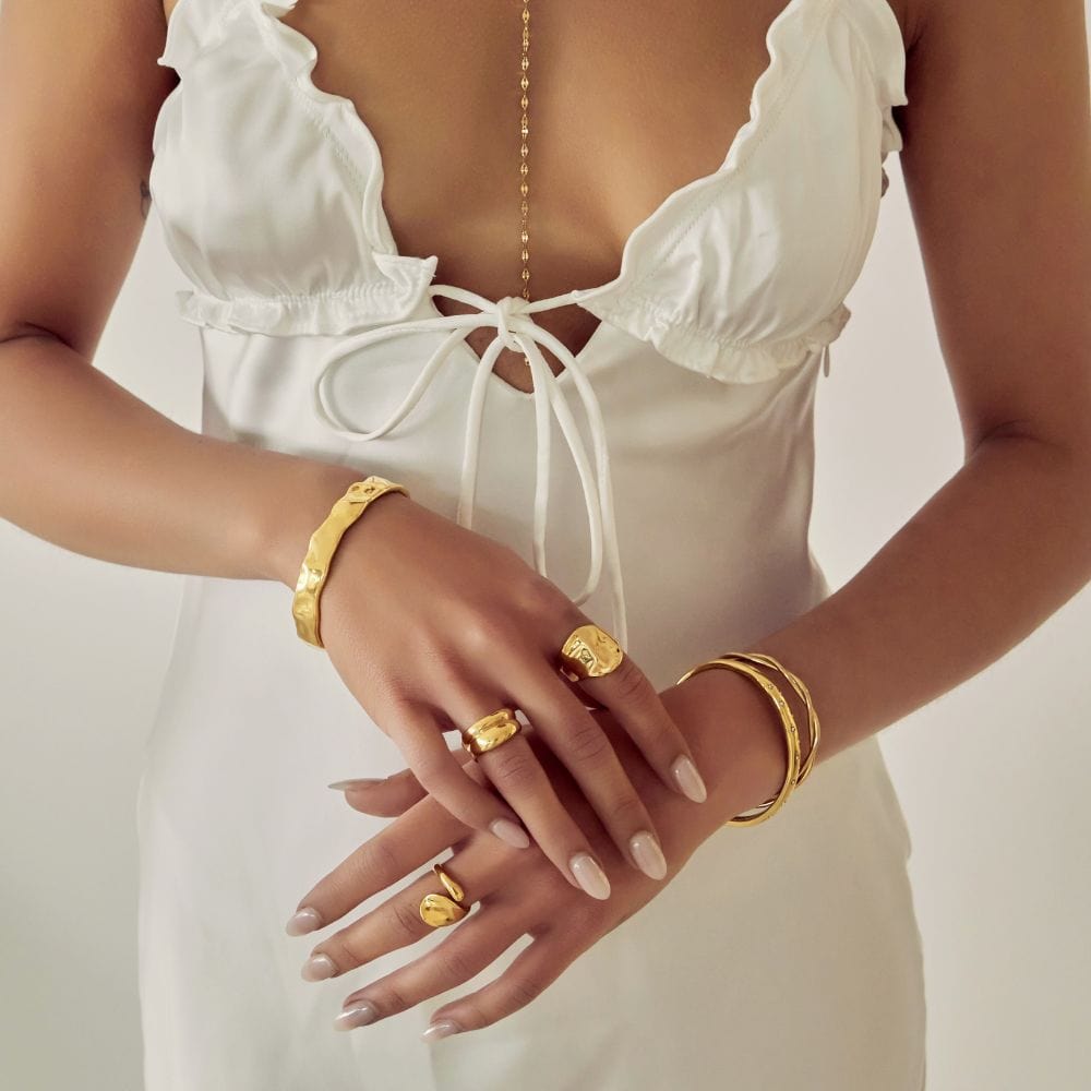 Urbanti Stainless Steel Velvet Cuff Bracelet