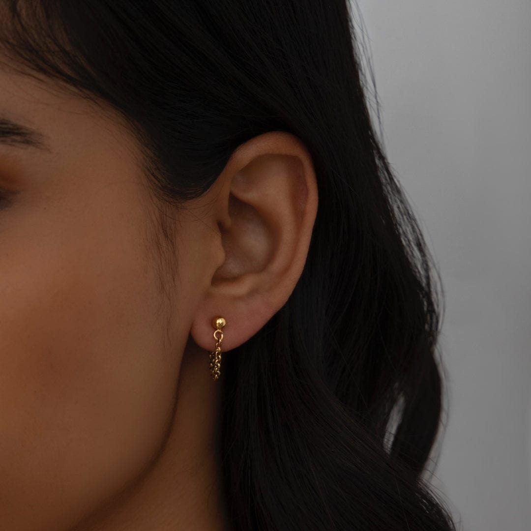 Urbanti Stainless Steel Alisa Stud Earrings Gold