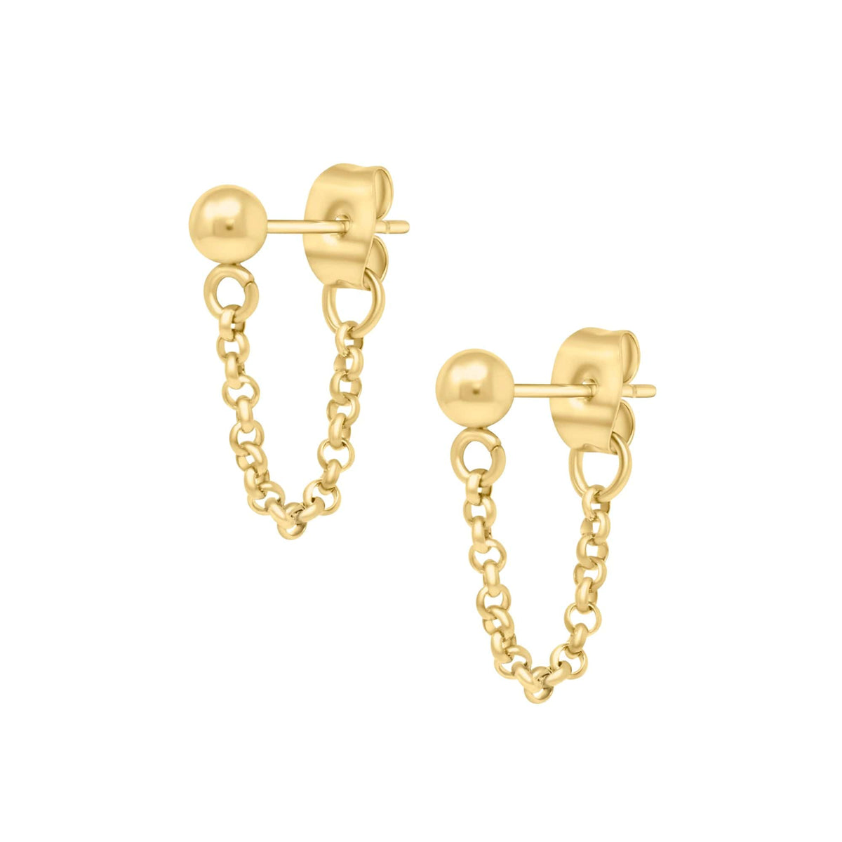 Urbanti Stainless Steel Alisa Stud Earrings Gold